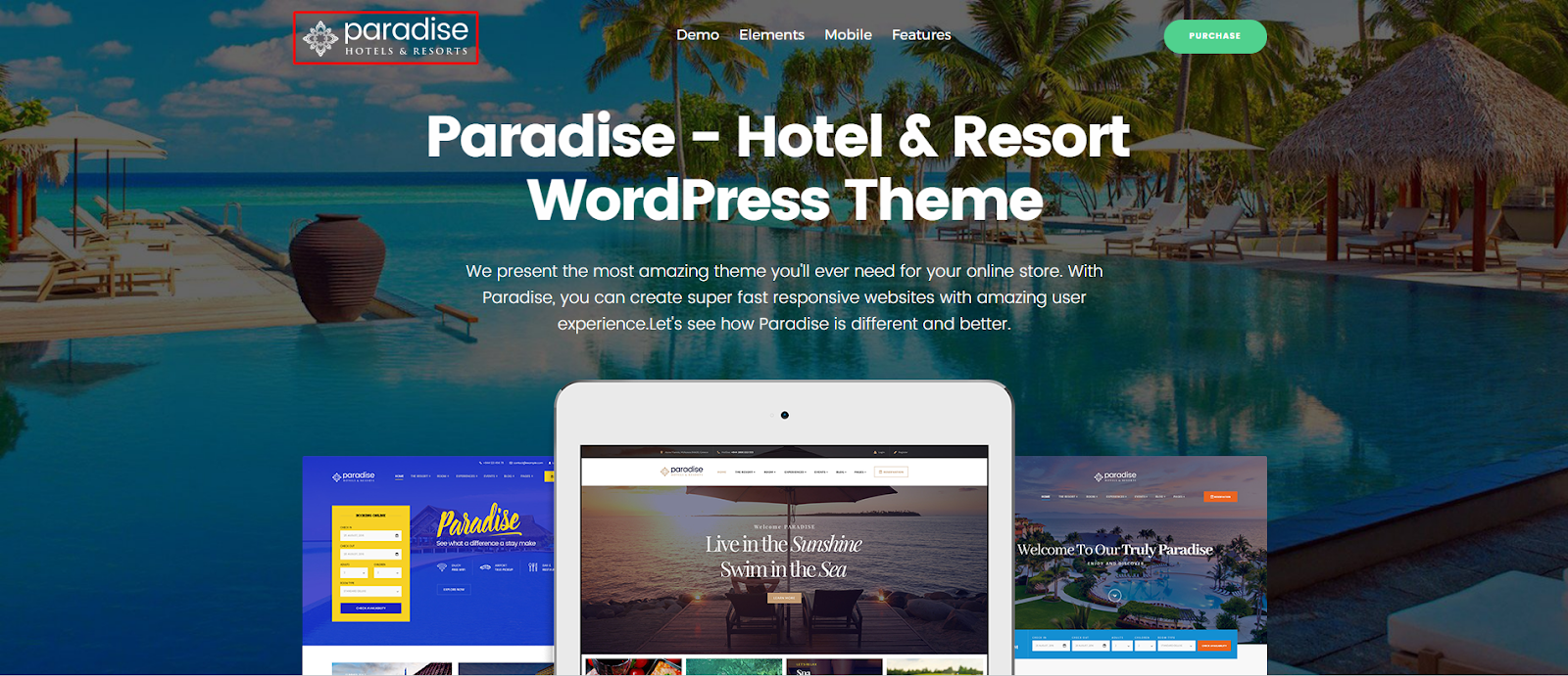 Paradise Hotel - Responsive WordPress Theme