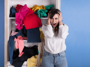 decluttering the closet