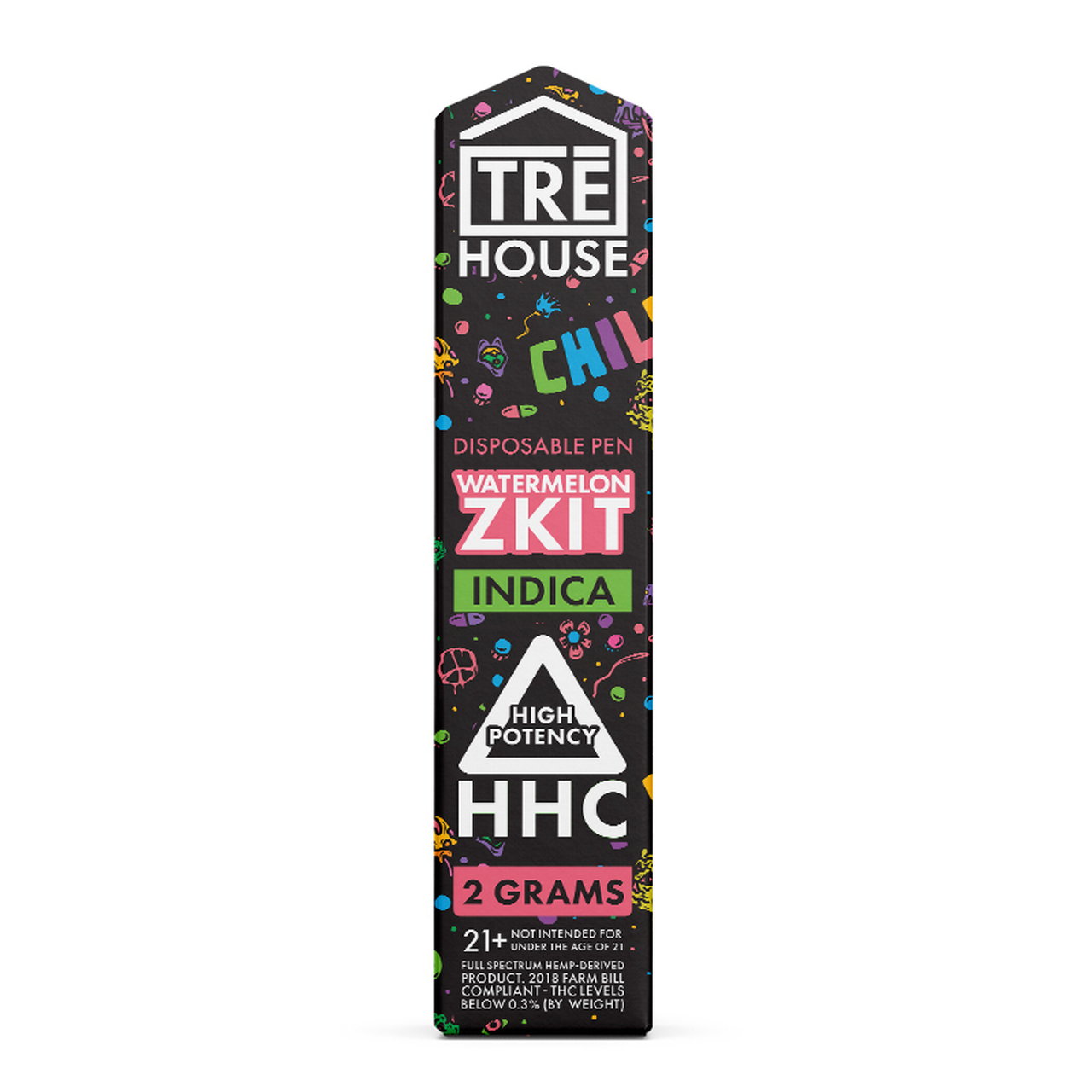 TRE House - HHC Vape - Watermelon Zkit Disposable - 2 Grams