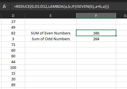 How to do Custom Mathematical Operations in an Array in Excel