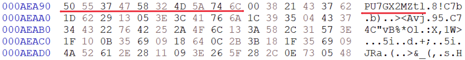 Key and encrypted configuration