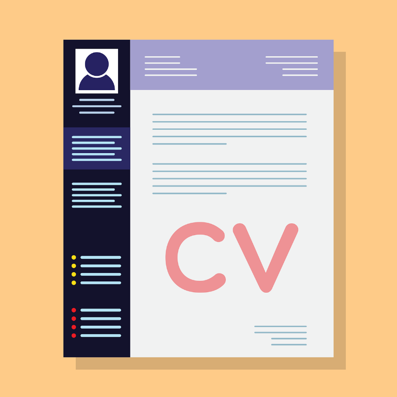 Free cv resume job vector