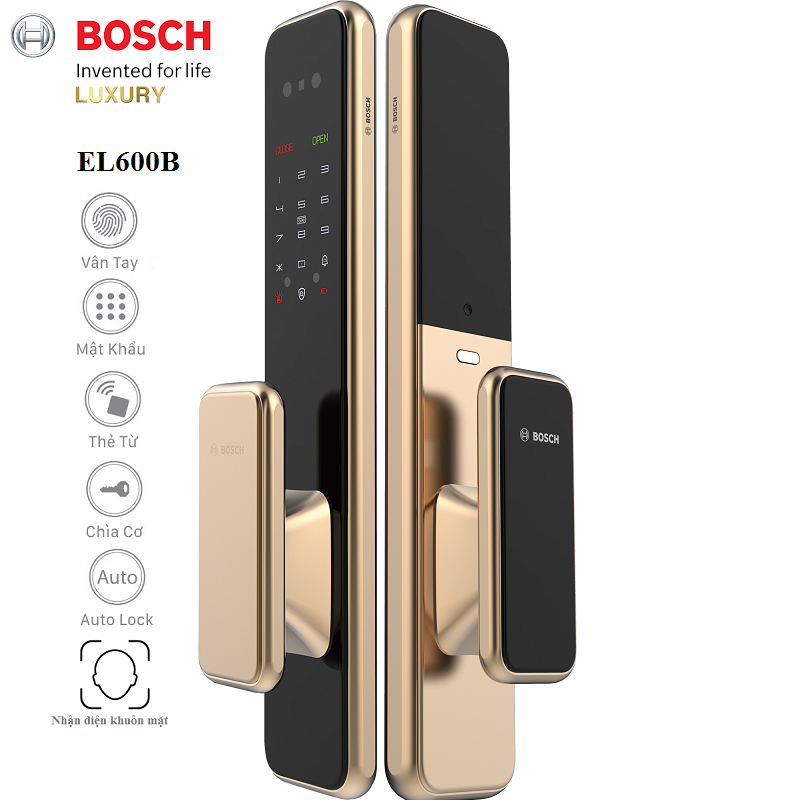 Khóa Cửa Vân Tay BOSCH EL600B Gold - Showroom thiết bị bếp Bosch