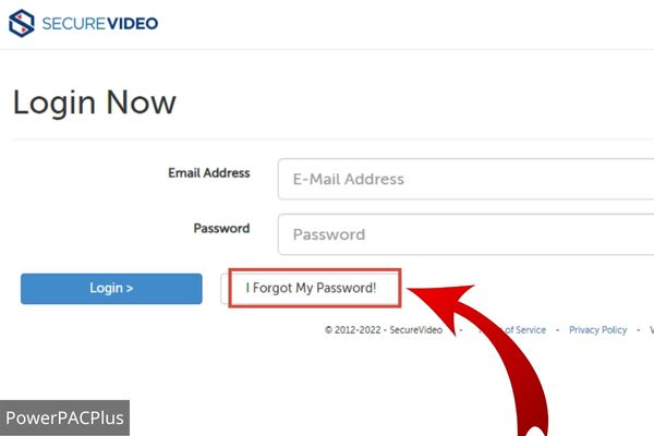 forgot password of secure video