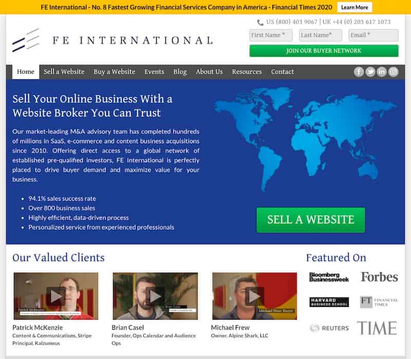 FE International - Sell your online business