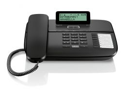 Gigaset - standardní telefon s displejem, barva černá
