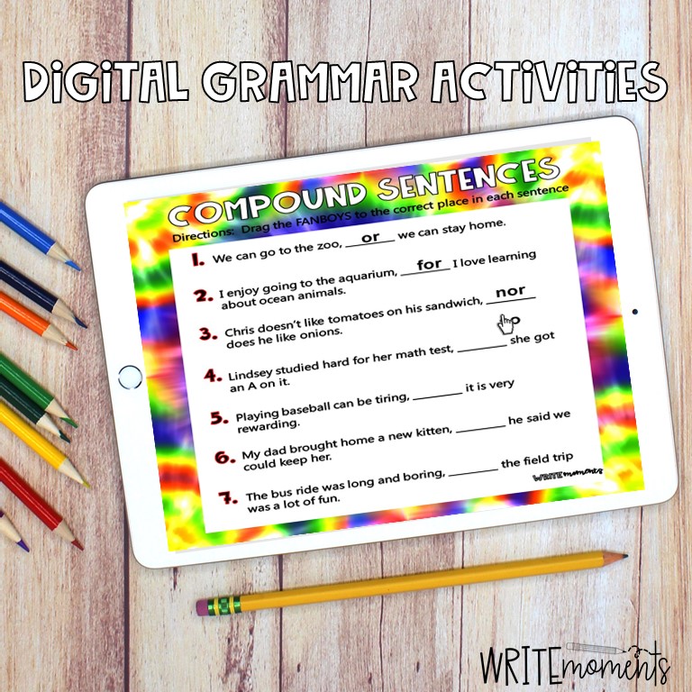 digital grammar activities are a perfect way to review skills in a virtual grammar lesson
