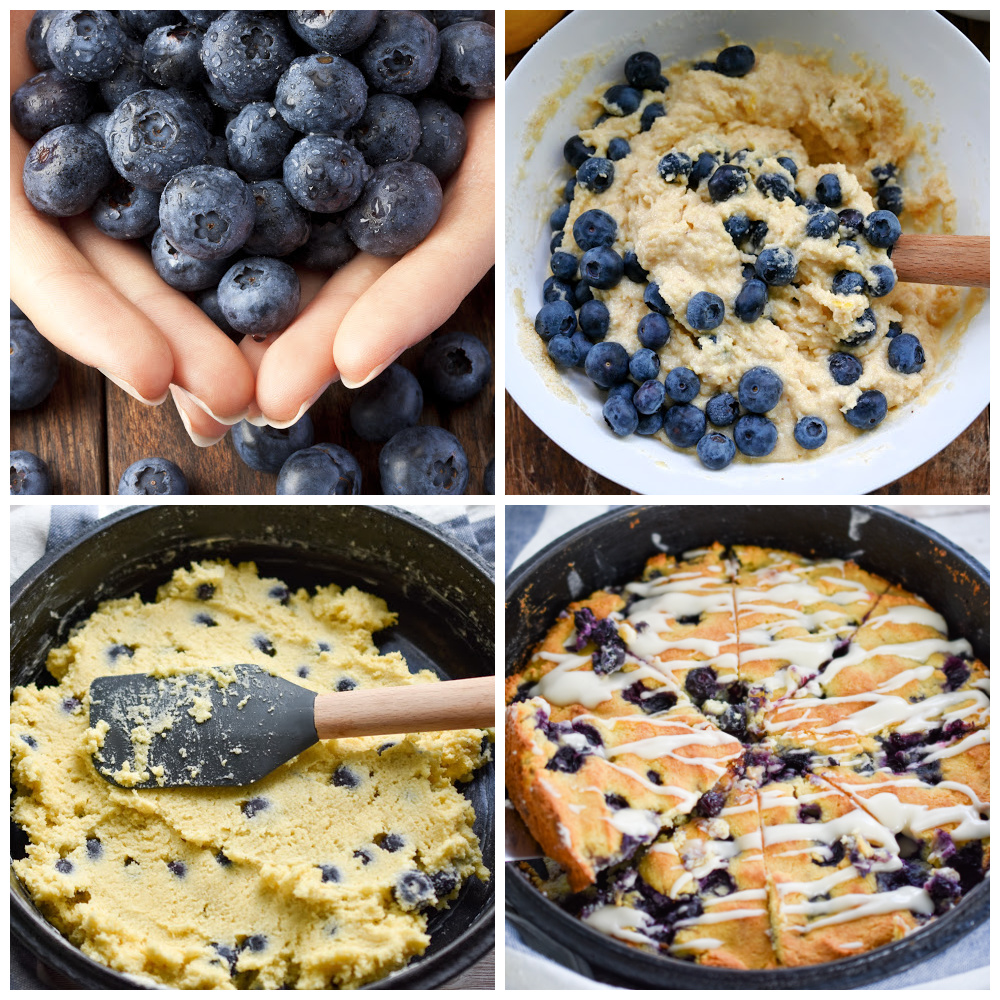 keto blueberry scones process pictures