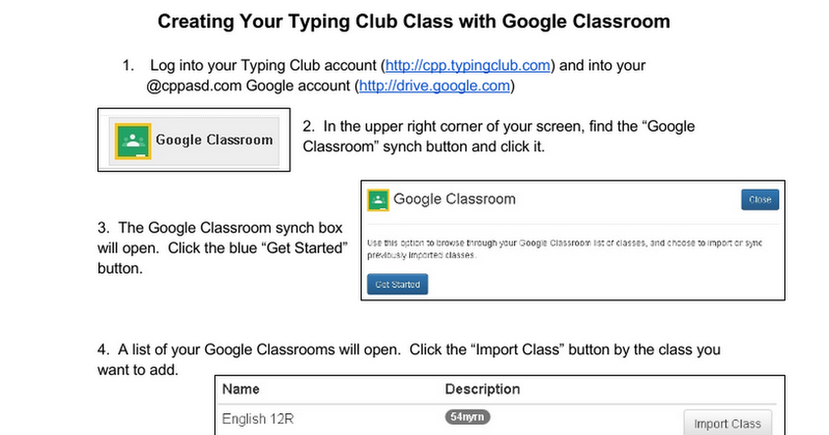 Creating Your Typing Club Class with Google Classroom