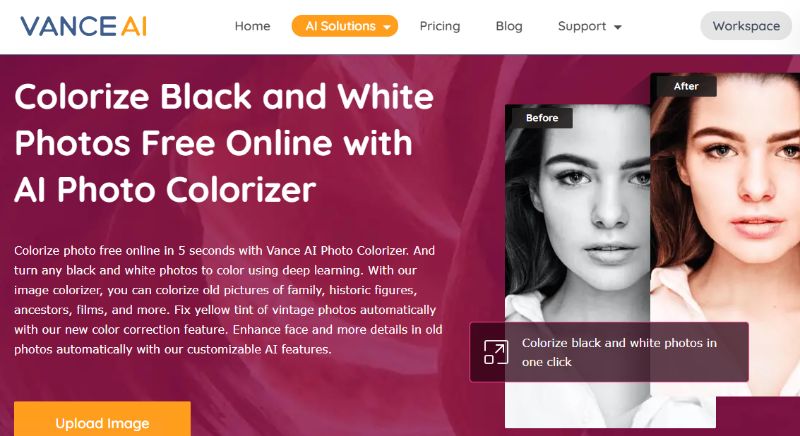 Vance AI Photo Colorizer