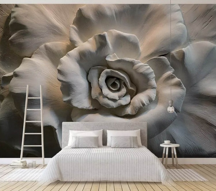  Phòng ngủ ấn tượng với tranh dán tường 3D vô cùng hút mắt