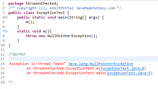 Java 8 - Exception Overview