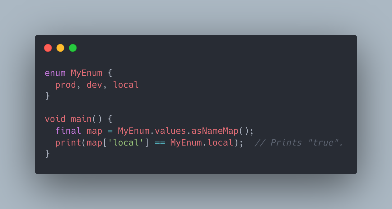 Finally, you can also map the value of an enum to name-value pairs.