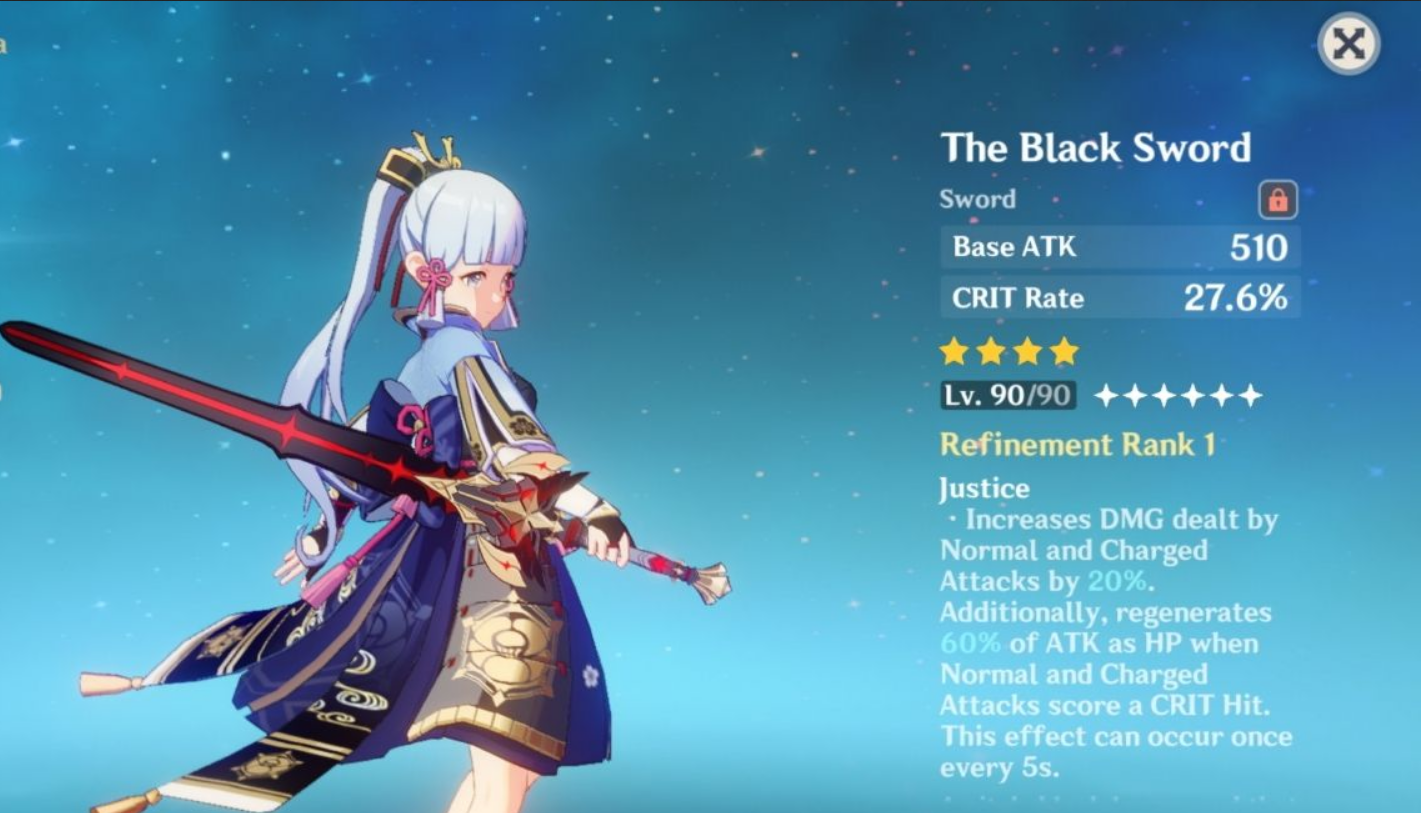 Ayaka with the Black Sword