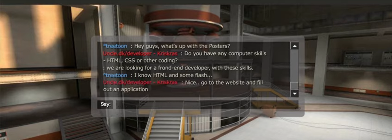 Job opportunities in Team Fortress