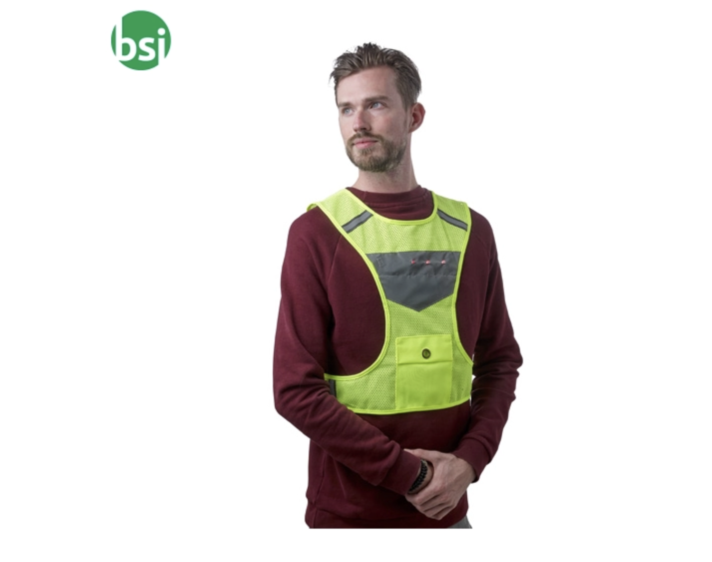 gilet da runner giallo fluo 