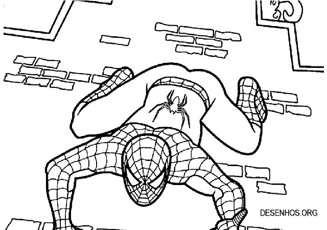 desenhos do homem-aranha para imprimir e colorir