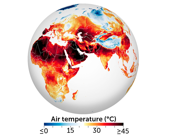 mappa globale calore