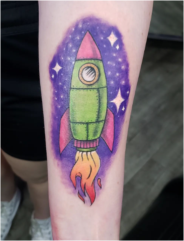 Sparkling Rocket Tattoo