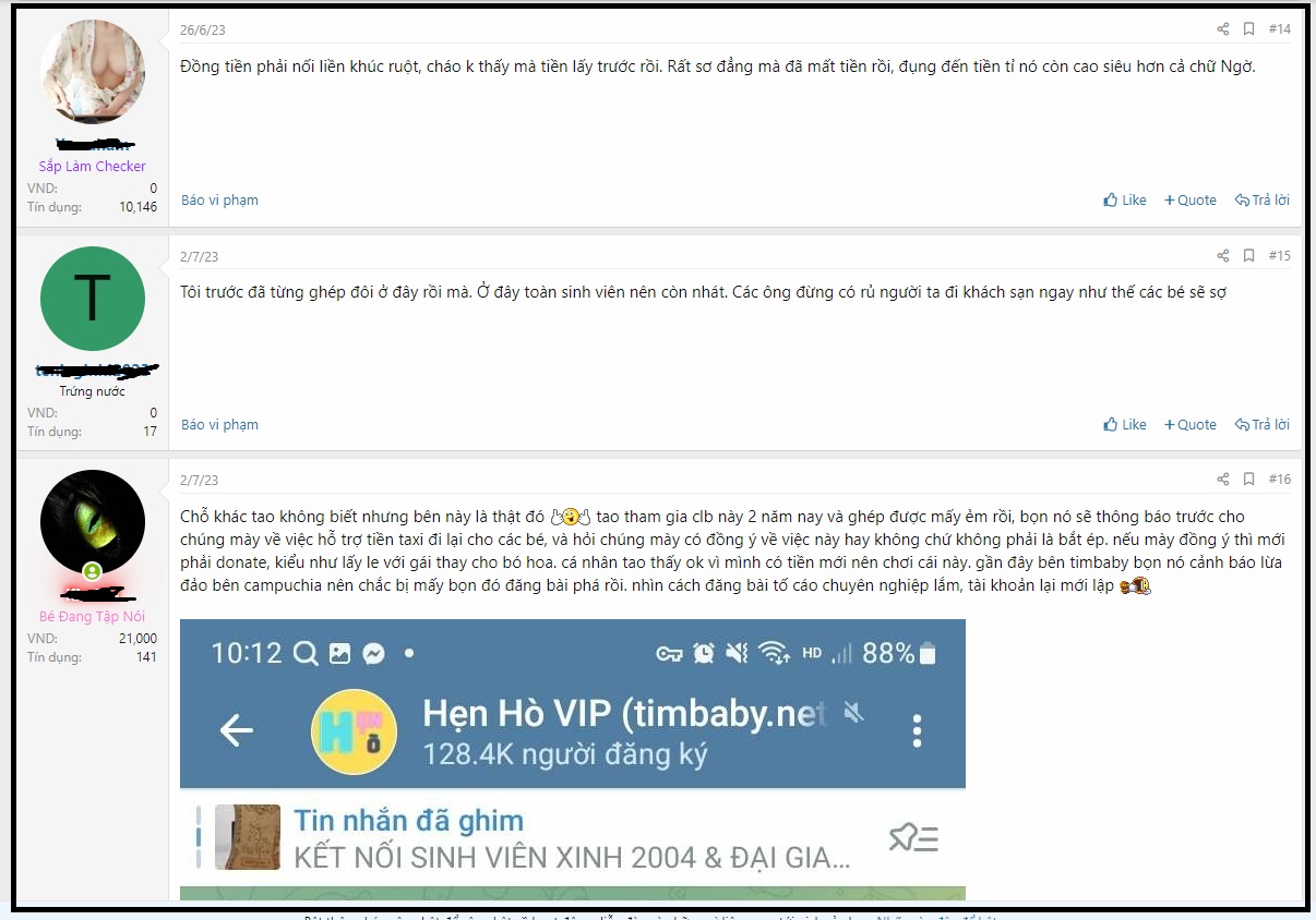  Ảnh 1 số thành phần ghen ghét timbaby.net đăng bài bịa đặt bị các member trong diễn đàn đó phán bác lại. Khẳng định timbaby.net không lừa đảo.