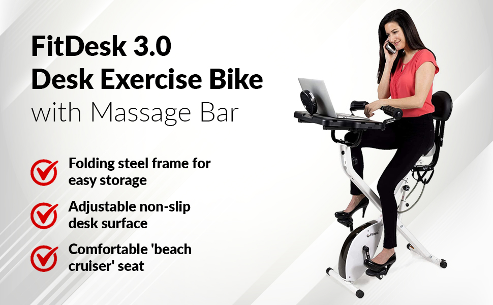 bike exercise desk bicycle stationary recumbent cycle indoor elliptical for folding under with