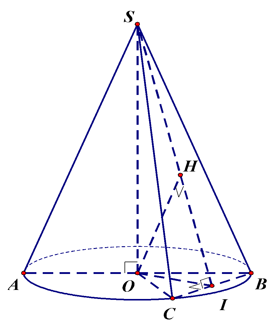 <p> (Sở Phú Thọ 2022) Cho hình nón (left( aleph right)) có chiều cao bằng (2a). Cắt (left( aleph right)) bởi một mặt phẳng đi qua đỉnh và cách tâm của đáy một khoảng bằng (a) ta được thiết diện có diện tích bằng (frac{{4{a^2}sqrt {11} }}{3}). Thể tích của khối nón đã cho bằng</p> 1