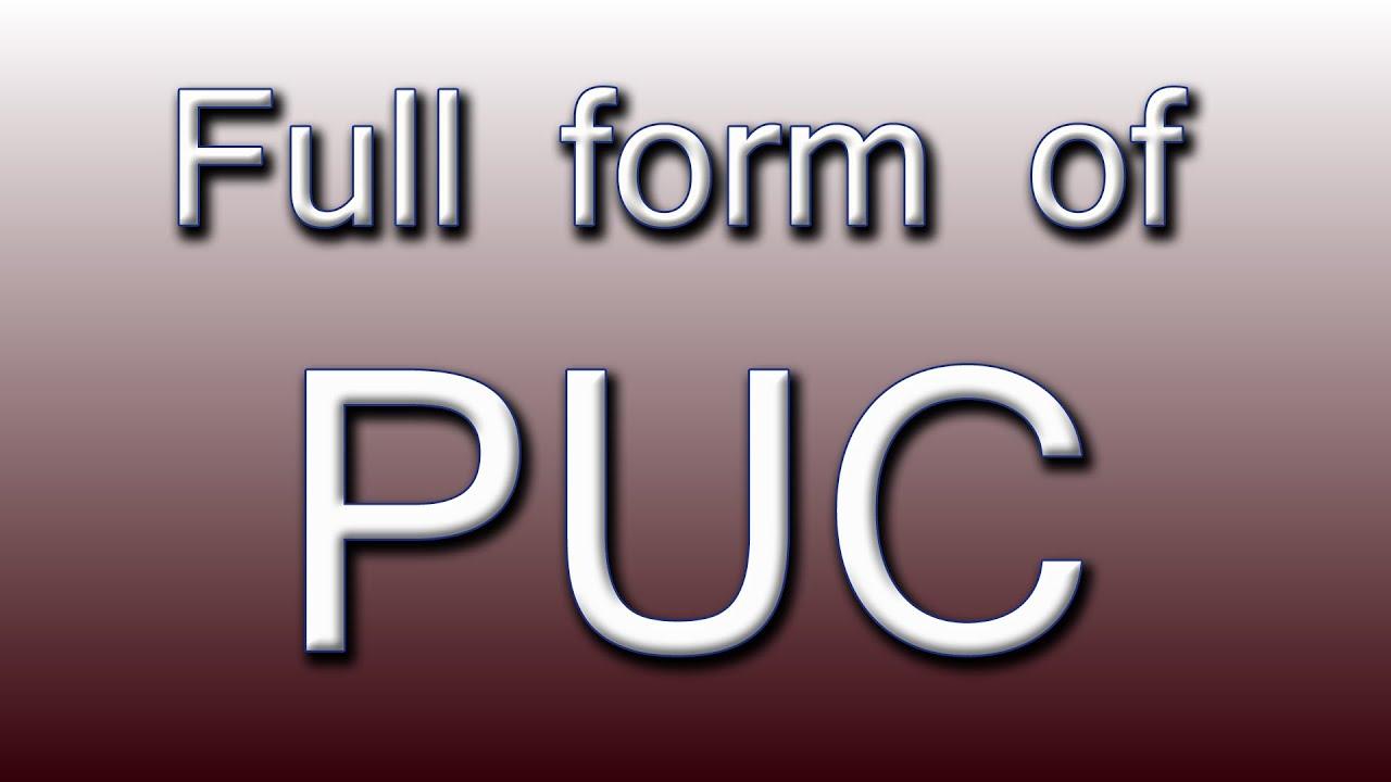 Full form of PUC - YouTube