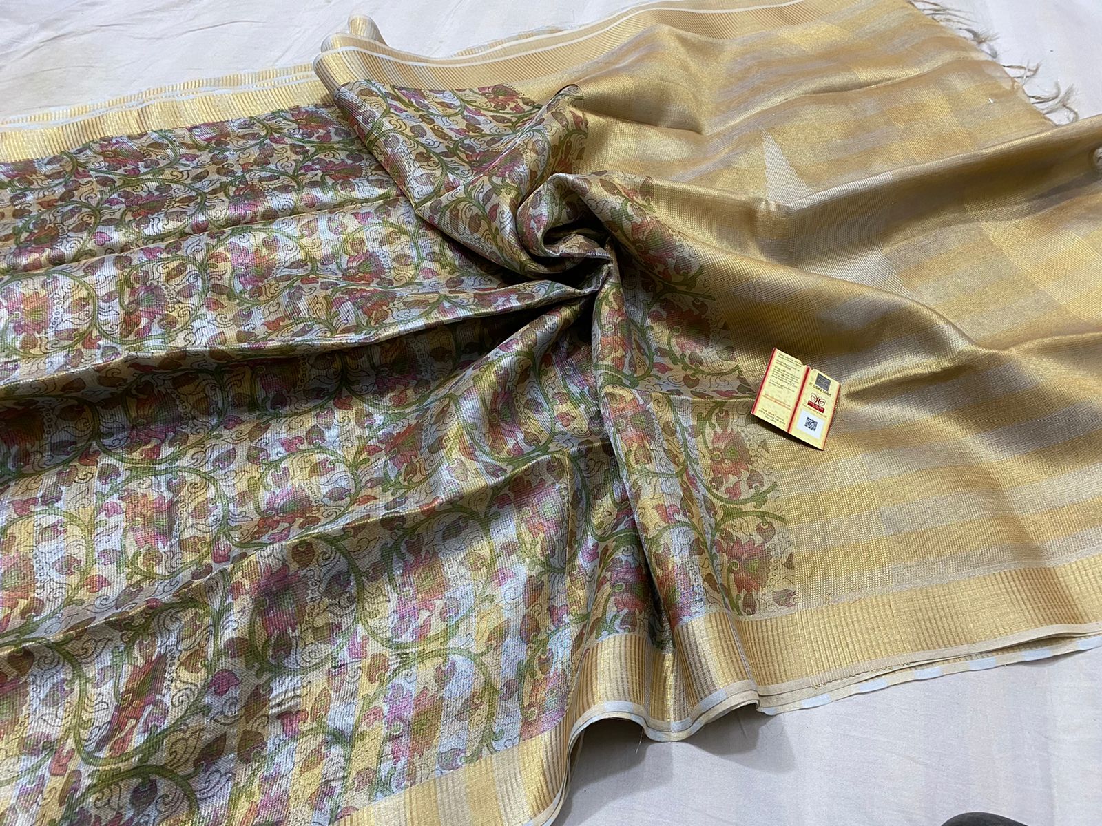 Handloom tissue silk saree