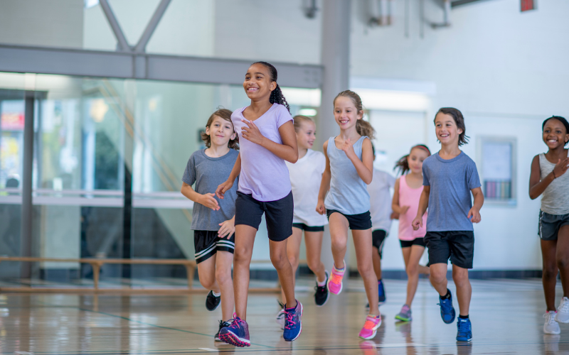 Kids running together