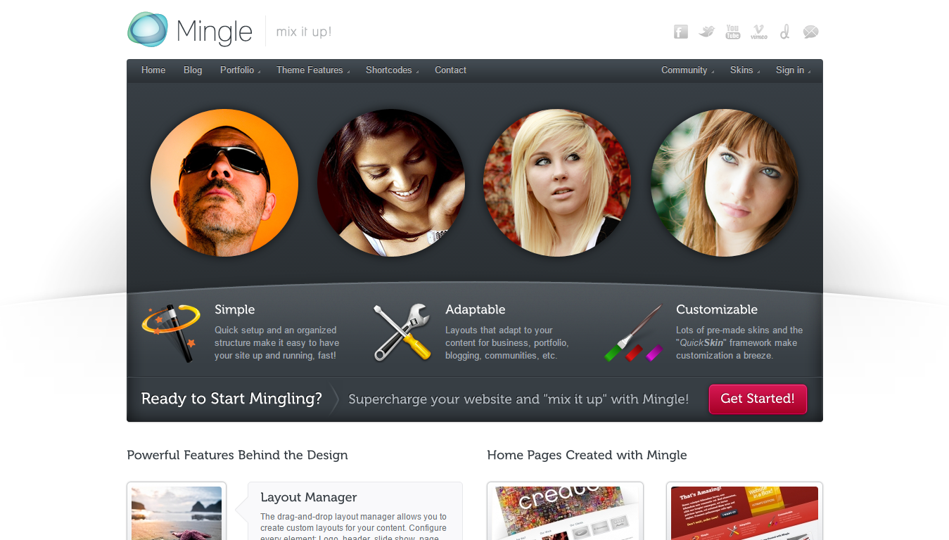 Mingle - Tema WordPress multiuso