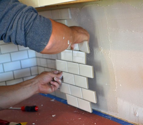Subway Tile Backsplash Install  Ana White Woodworking Projects