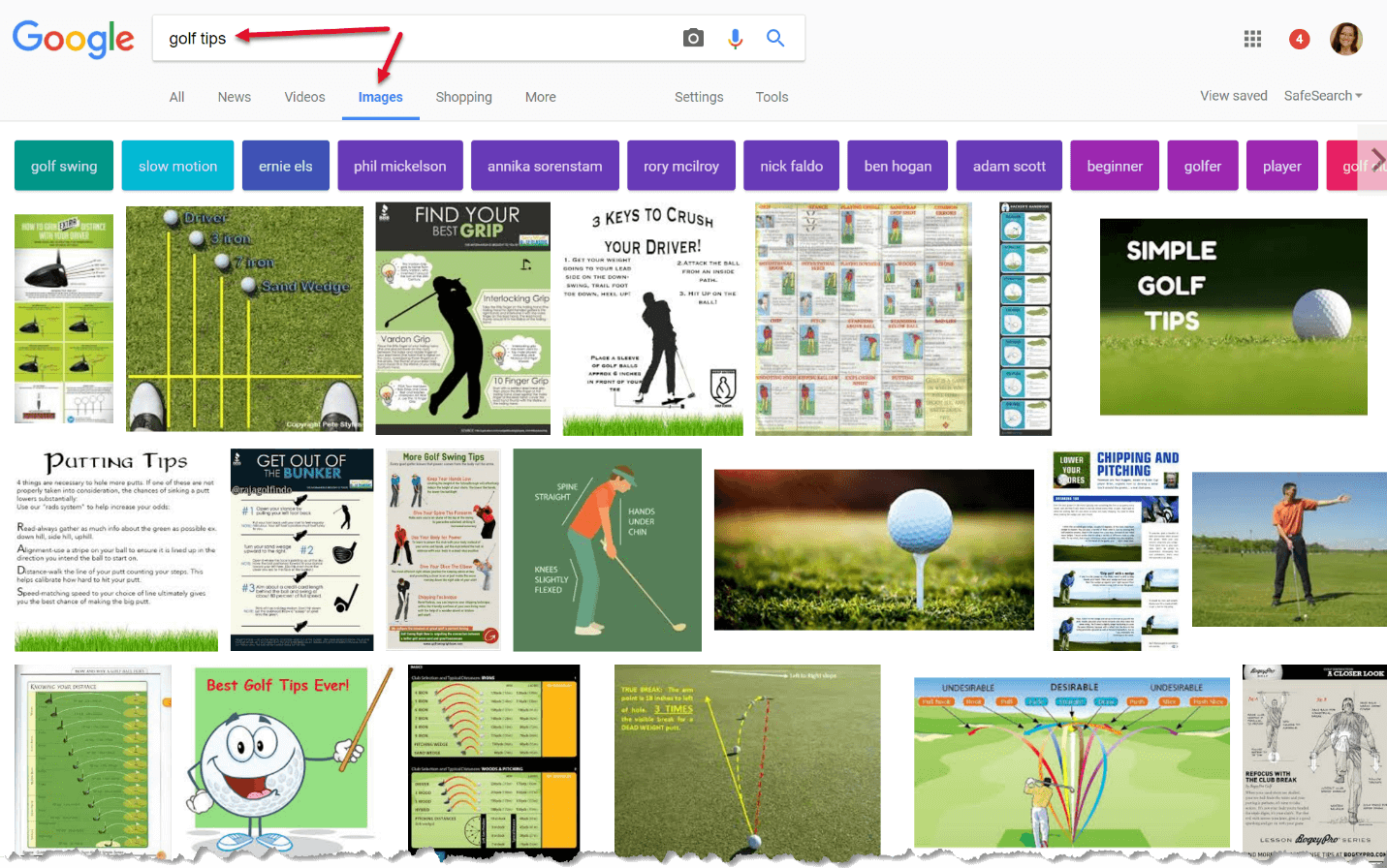 Ejemplo de Google Golf