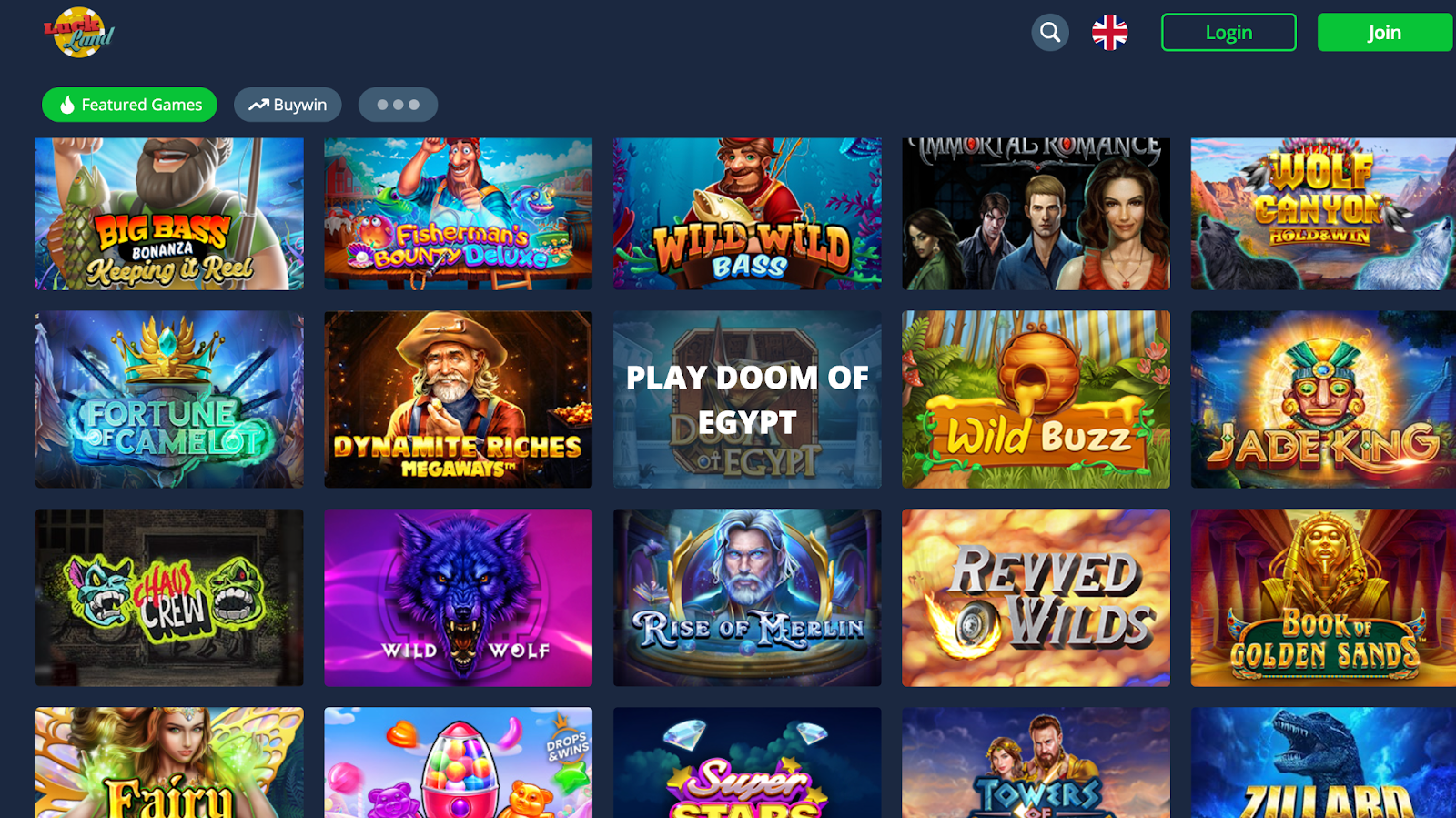 LuckLand casino play games no deposit