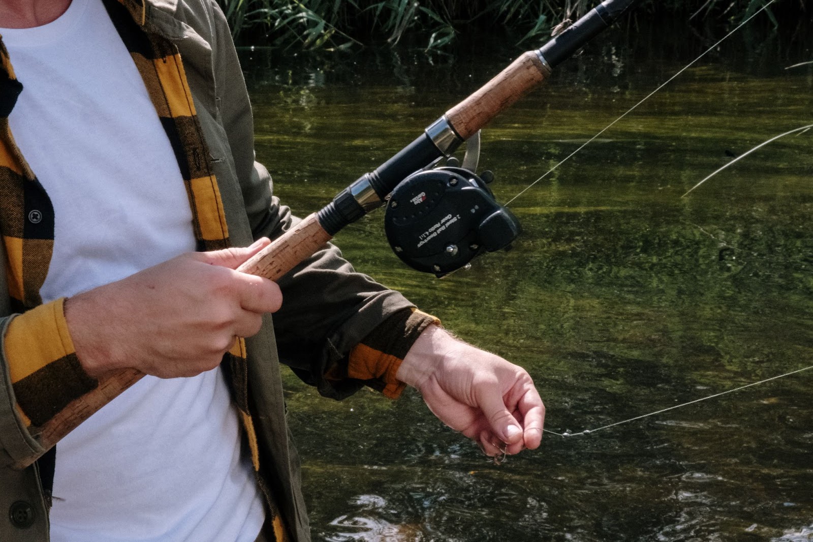 fly fishing with a fly rod and reel