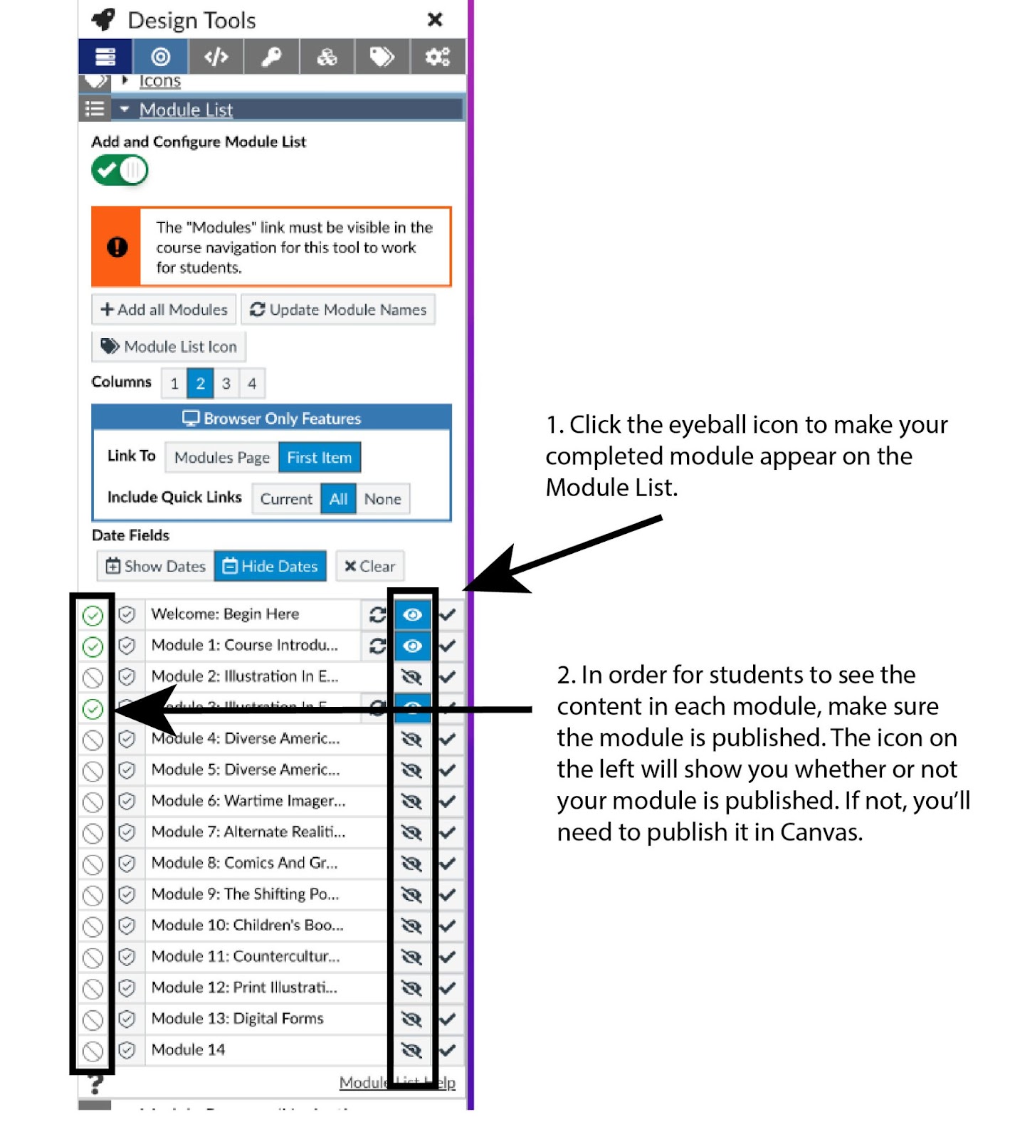 make assignments visible to students in canvas