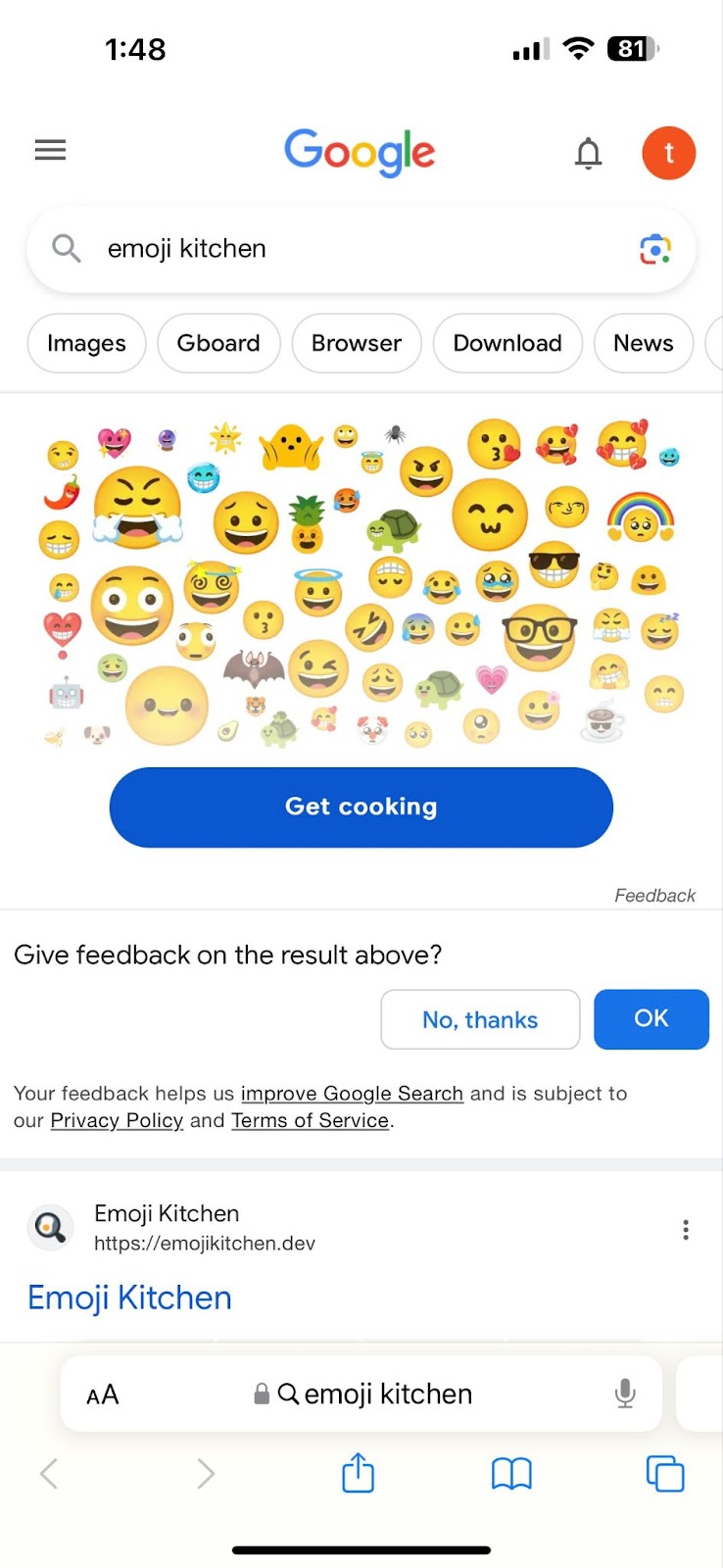 Cách sử dụng Emoji Kitchen tạo emoji trên điện thoại