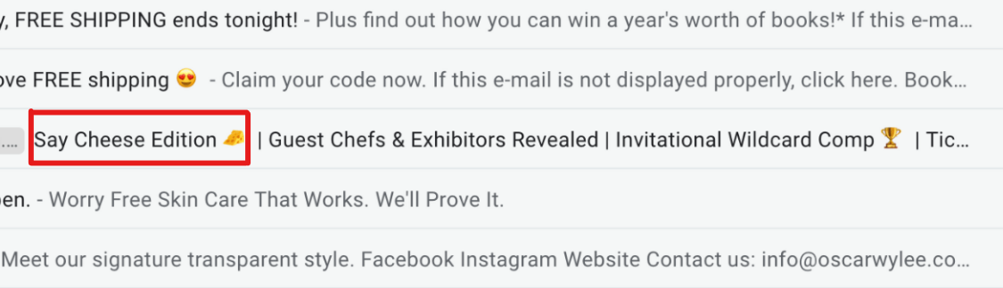 Product-Focused Subject Line