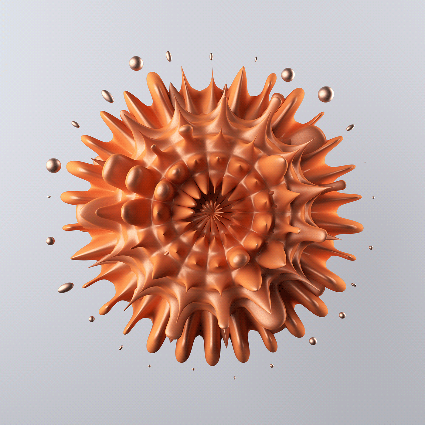 3D abstract Beautiful Flowers generative geometric materials modelling MoGraph procedual