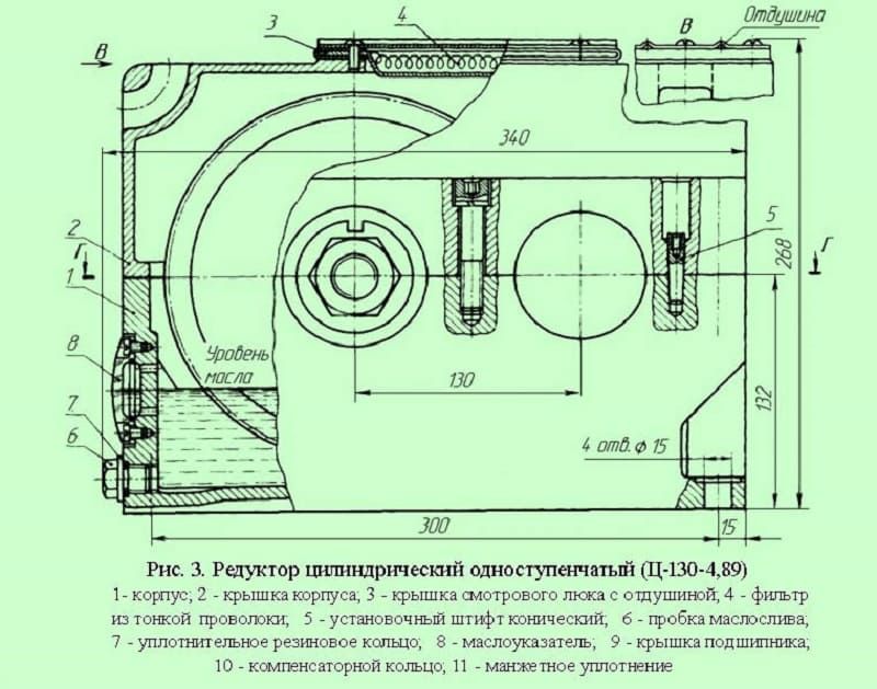 Отдушина чертеж редуктора