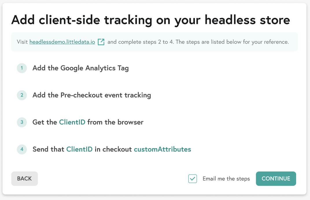 tracking to your headless store