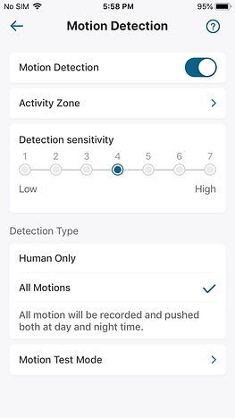 eufy motion detection range