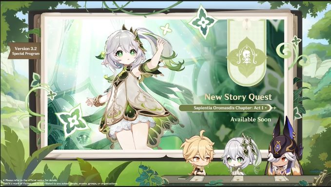 New Story Quest and Character Story Quests