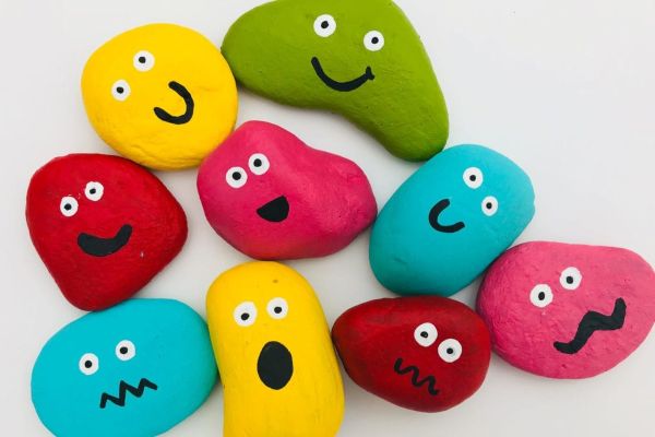 painted rocks with monster faces