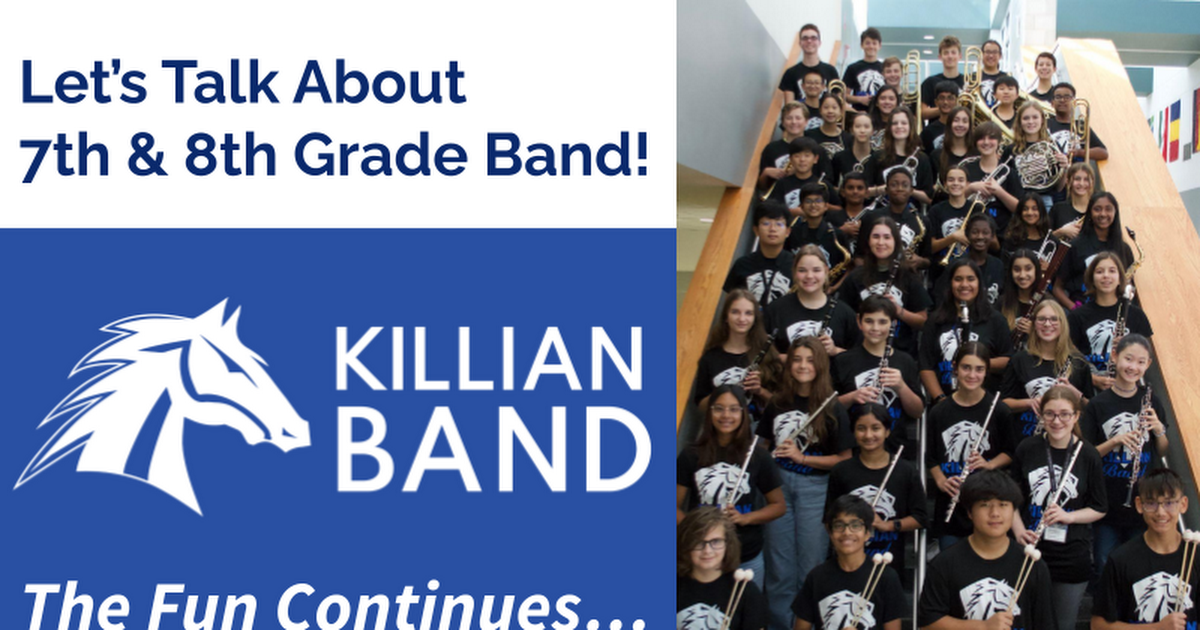 6th & 7th Grade Presentation - Band - 2022