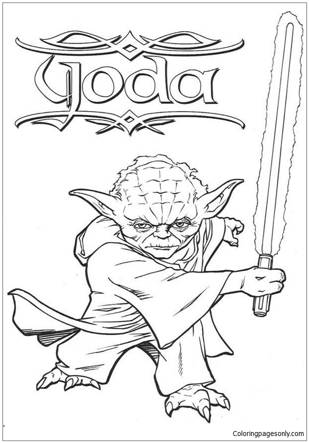 Dibujos Para Colorear Del Maestro Yoda