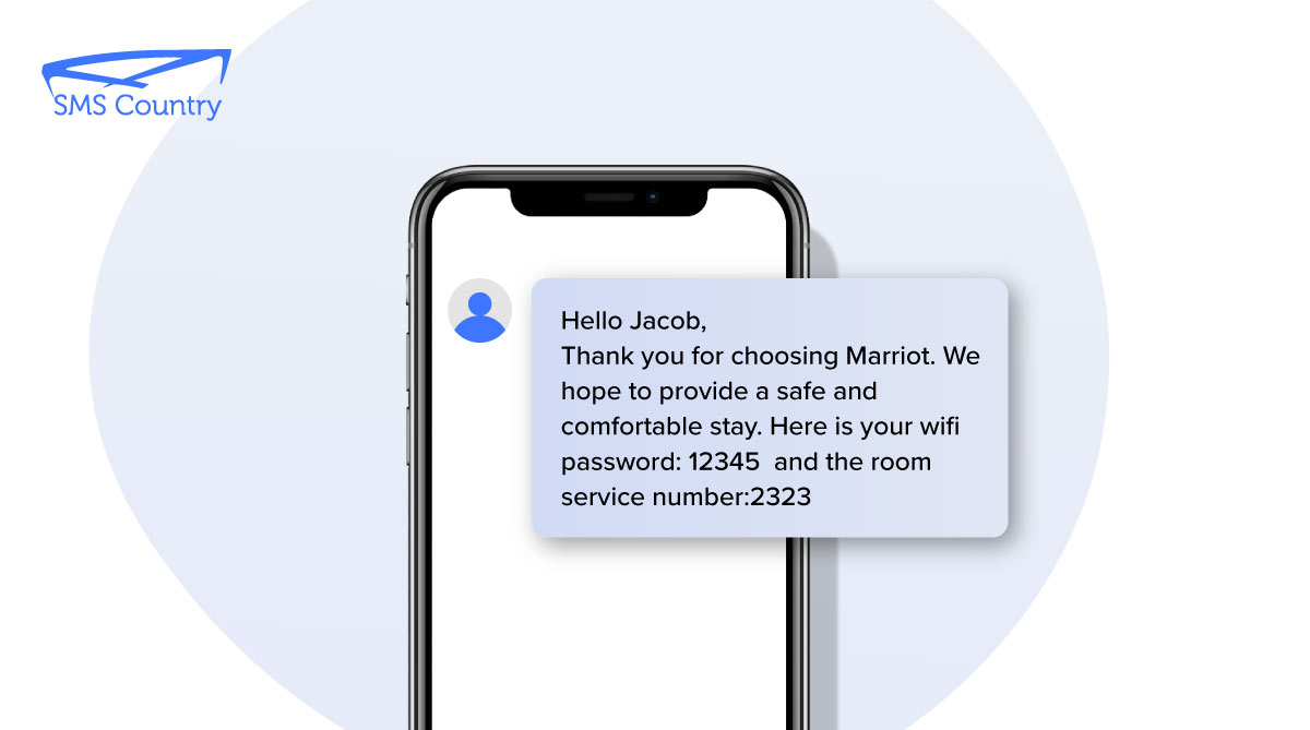 SMS templates for Hotels sharing WiFi passwords and room info with their guests