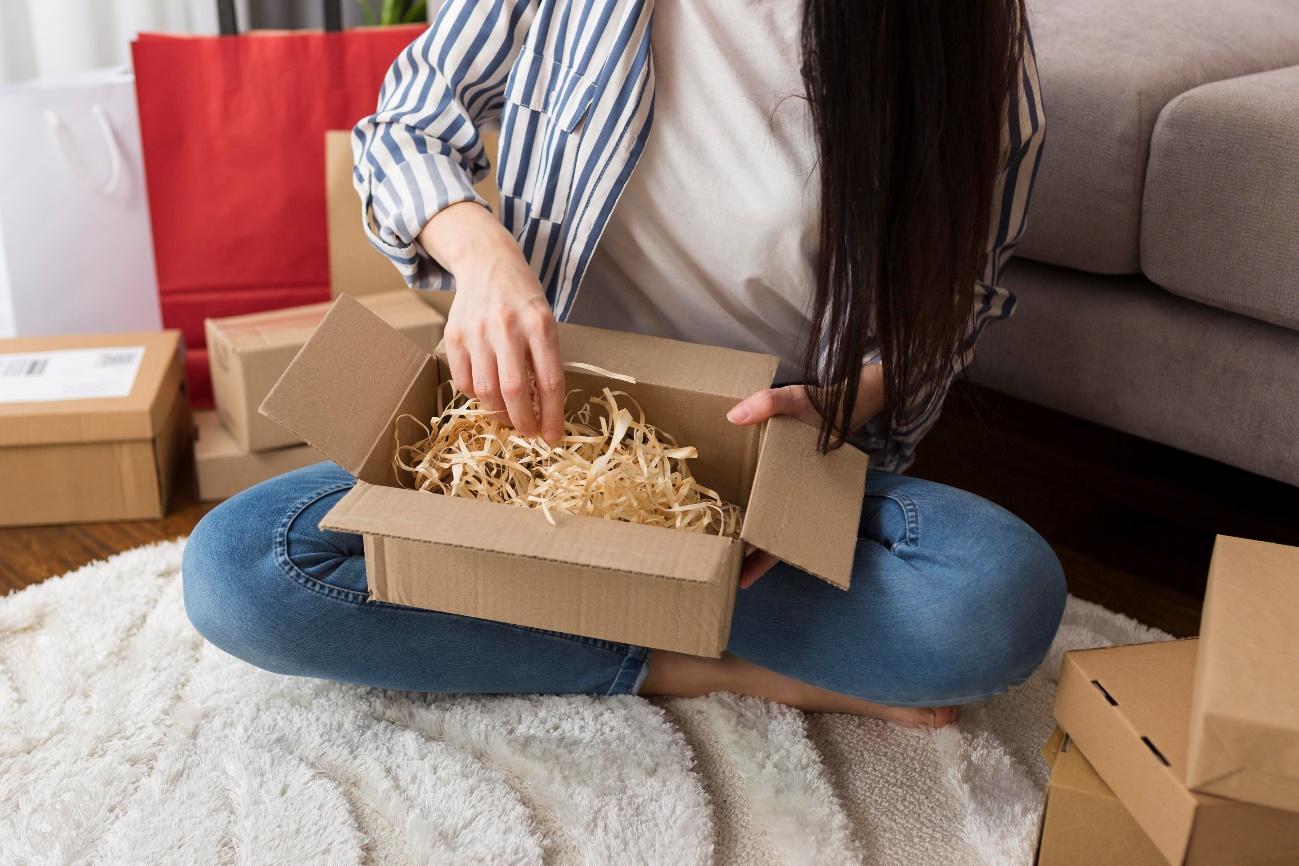 experiência de receber um produto personalizado