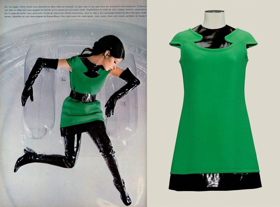 pierre cardin green dress