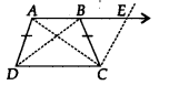 ABCD is a trapezium in which AB || CD and AD = BC (see Fig. 8.23). Show that (i) ∠A = ∠B (ii) ∠C = ∠D (iii) ∆ABC ≅ ∆BAD (iv) diagonal AC = diagonal BD [Hint: Extend AB and draw a line through C parallel to DA intersecting AB produced at E.]