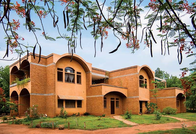 A building in Auroville made of CSEB